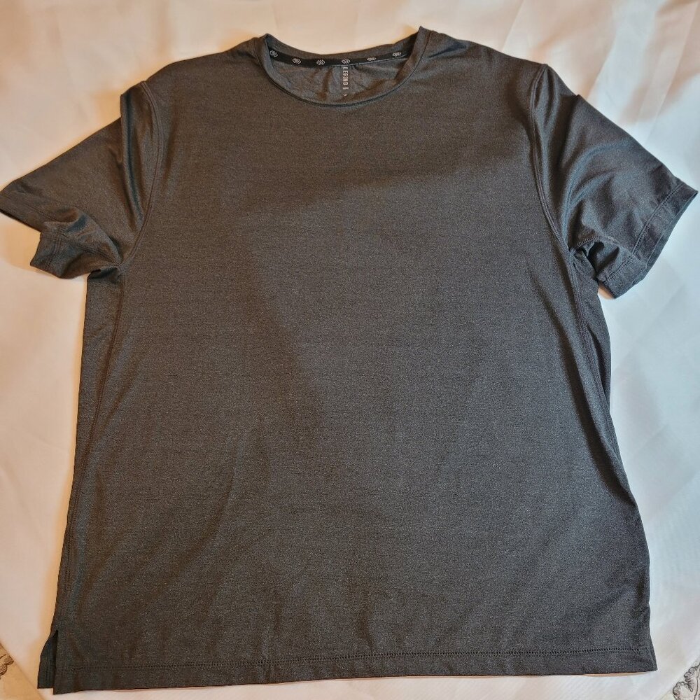 LEG3ND Men's Short Sleeve Active Dry Fit Shirt Gray XL